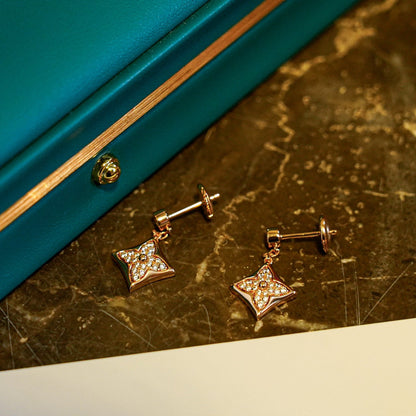 [Am jewelry]STAR DIAMONDS EARRINGS GOLD