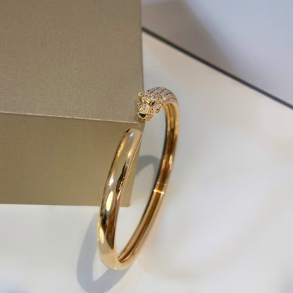 [Am jewelry]PANTHERE GOLD DIAMOND OPEN BRACELET