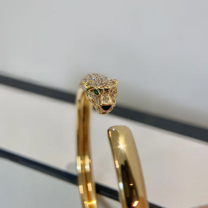 [Am jewelry]PANTHERE GOLD DIAMOND OPEN BRACELET