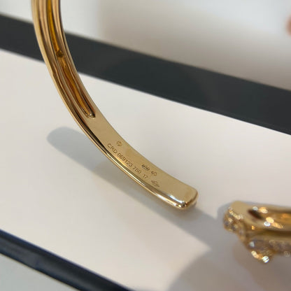 [Am jewelry]PANTHERE GOLD DIAMOND OPEN BRACELET