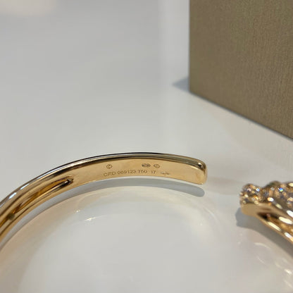 [Am jewelry]PANTHERE GOLD DIAMOND OPEN BRACELET