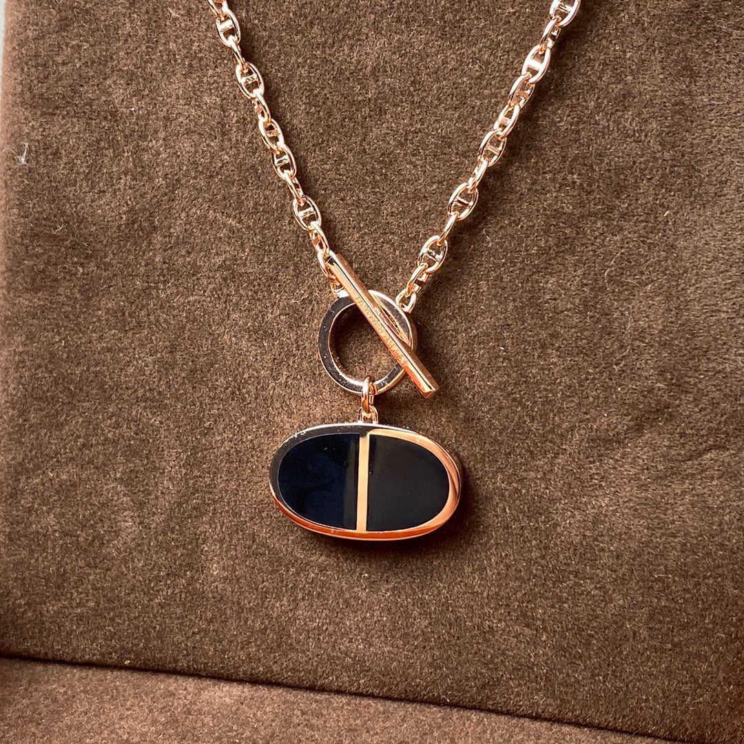 [Am jewelry]CHAINE VERSO BLACK CERAMIC NECKLACE