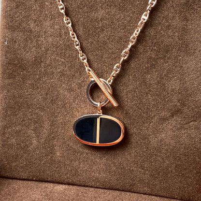 [Am jewelry]CHAINE VERSO BLACK CERAMIC NECKLACE