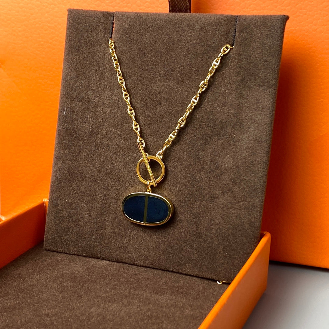 [Am jewelry]CHAINE VERSO BLACK CERAMIC NECKLACE