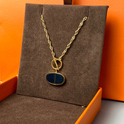 [Am jewelry]CHAINE VERSO BLACK CERAMIC NECKLACE