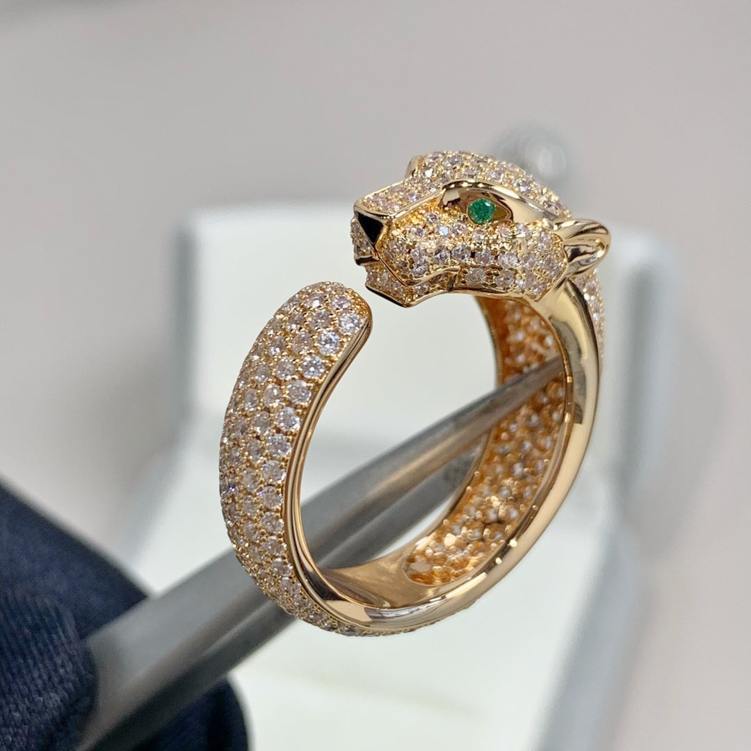 [Am jewelry]PANTHERE PINK GOLD DIAMOND RING