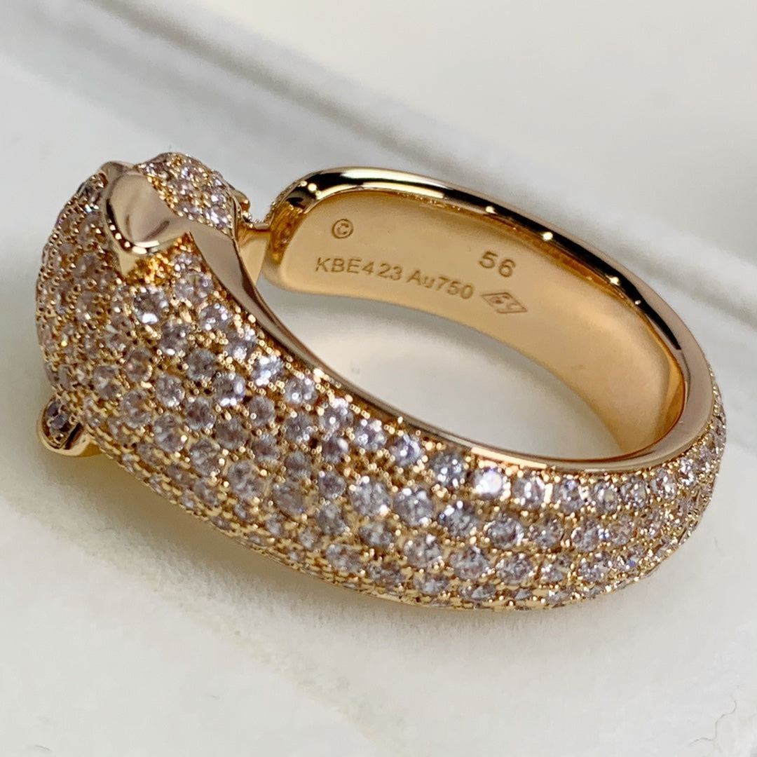 [Am jewelry]PANTHERE PINK GOLD DIAMOND RING
