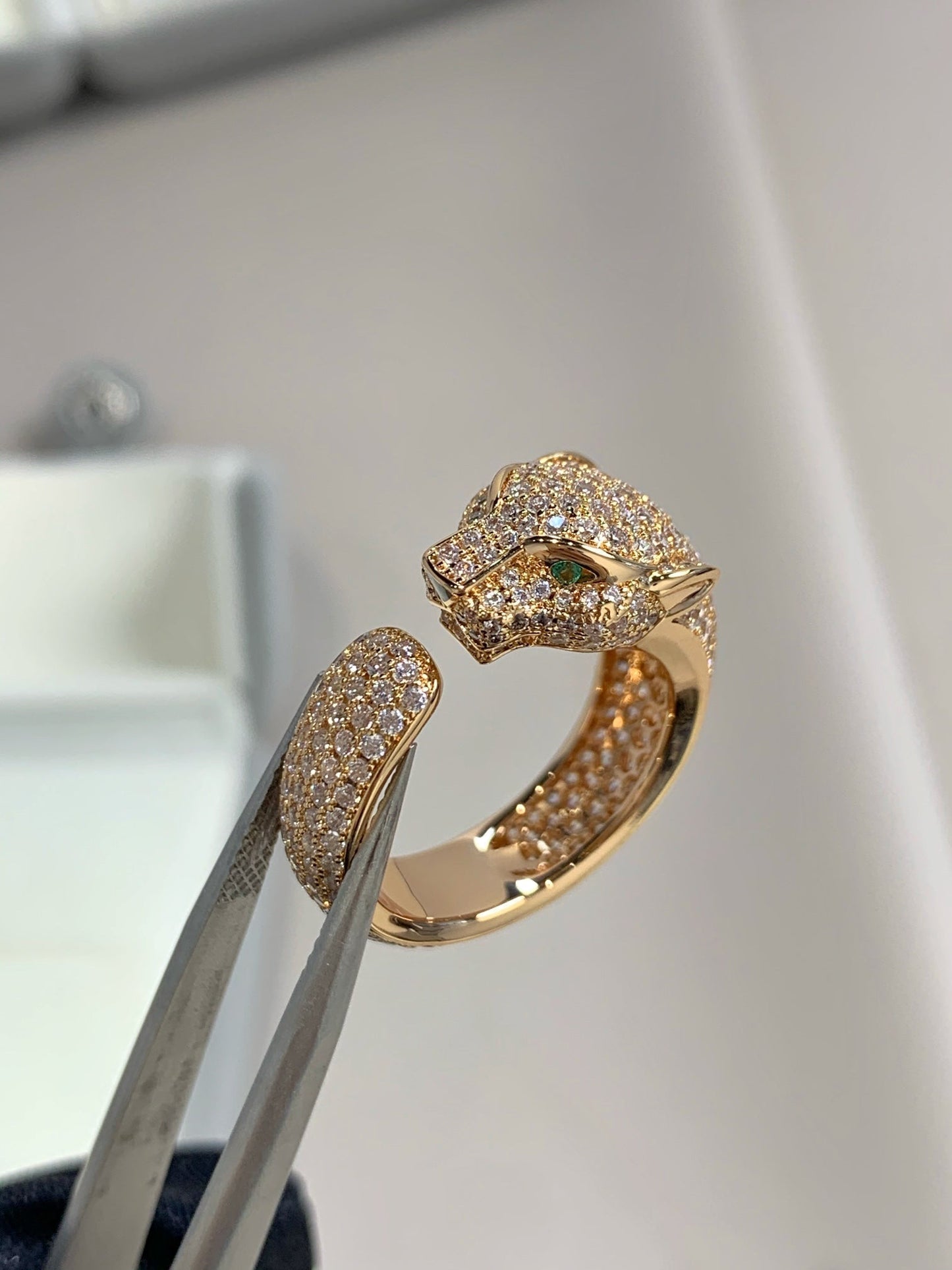 [Am jewelry]PANTHERE PINK GOLD DIAMOND RING