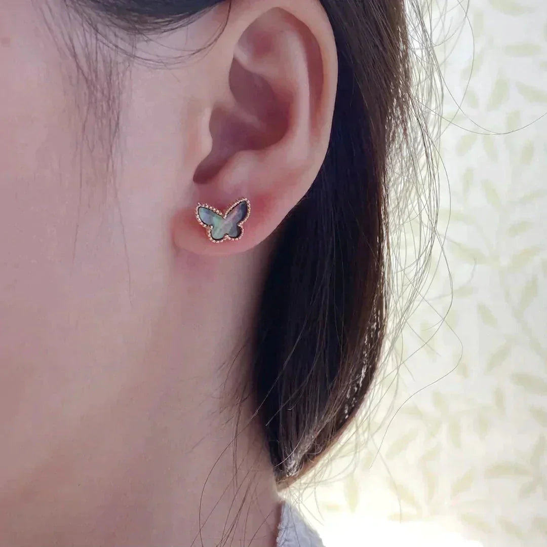 [Am jewelry]BUTTERFLY DARK MOP  EARRINGS