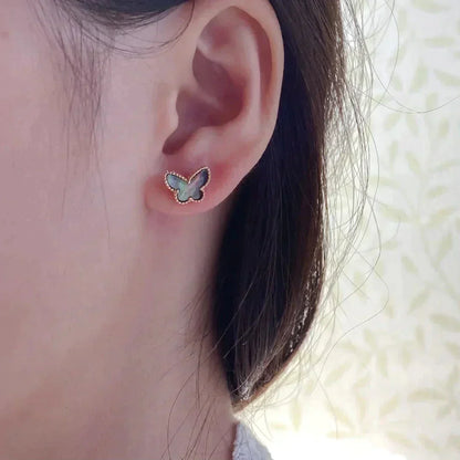 [Am jewelry]BUTTERFLY DARK MOP  EARRINGS