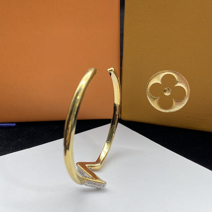 [Am jewelry]VOLTE UPSITE DOWN DIAMOND GOLD OPEN BRACELET