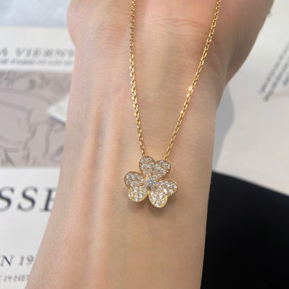 [Am jewelry]FLOWER DIAMOND NECKLACE