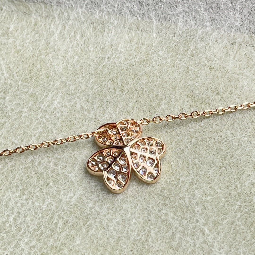 [Am jewelry]FLOWER DIAMOND NECKLACE