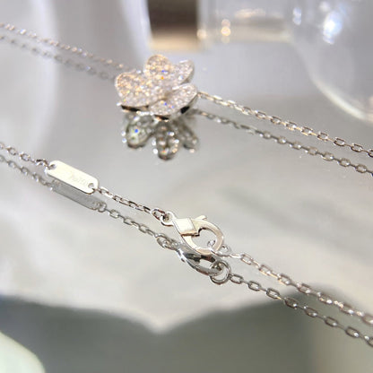 [Am jewelry]FLOWER DIAMOND NECKLACE