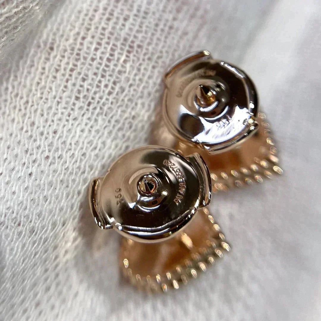 [Am jewelry]HEART CARNELIAN STUD EARRINGS
