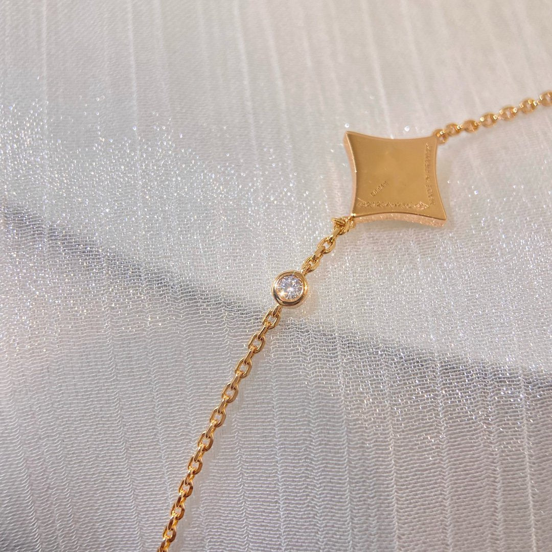 [Am jewelry]COLOR STAR CARNELIAN PINK GOLD DIAMOND BRACELET