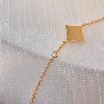 [Am jewelry]COLOR STAR CARNELIAN PINK GOLD DIAMOND BRACELET