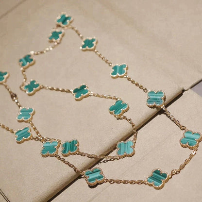 [Am jewelry]CLOVER 20 MOTIFS MALACHITE GOLD