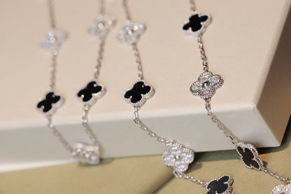 [Am jewelry]CLOVER 20 MOTIFS ONYX DIAMOND SILVER