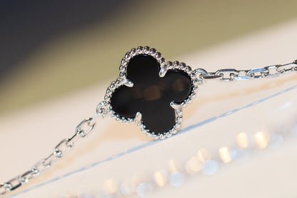 [Am jewelry]CLOVER 20 MOTIFS ONYX DIAMOND SILVER