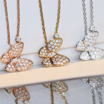 [Am jewelry]BUTTERFLY DIAMOND NECKLACE