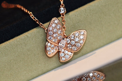 [Am jewelry]BUTTERFLY DIAMOND NECKLACE