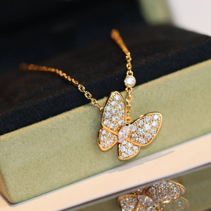 [Am jewelry]BUTTERFLY DIAMOND NECKLACE
