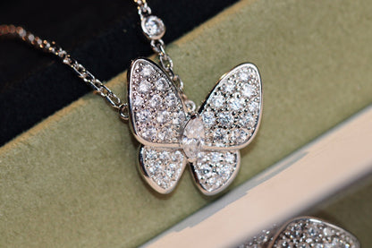 [Am jewelry]BUTTERFLY DIAMOND NECKLACE