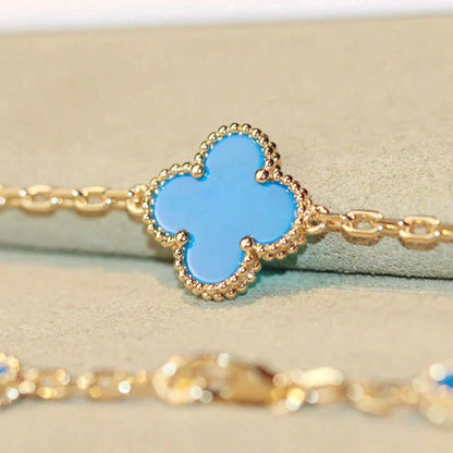 [Am jewelry]CLOVER 20 MOTIFS TURQUOISE GOLD