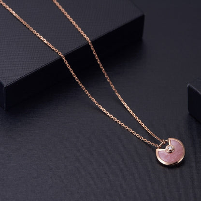 [Am jewelry]AMULETTE ROSE GOLD PINK MOP NECKLACE