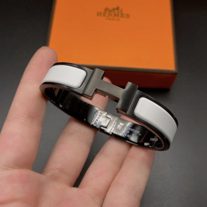 [Am jewelry]H BRACELET 12MM BLACK WHITE CERAMIC