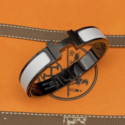[Am jewelry]H BRACELET 12MM BLACK WHITE CERAMIC