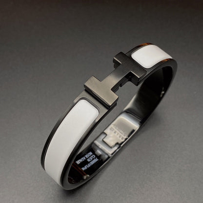 [Am jewelry]H BRACELET 12MM BLACK WHITE CERAMIC