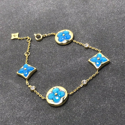 [Am jewelry]STAR AND SUN TURQUOISE 4 MOTIFS 3 DIAMONDS