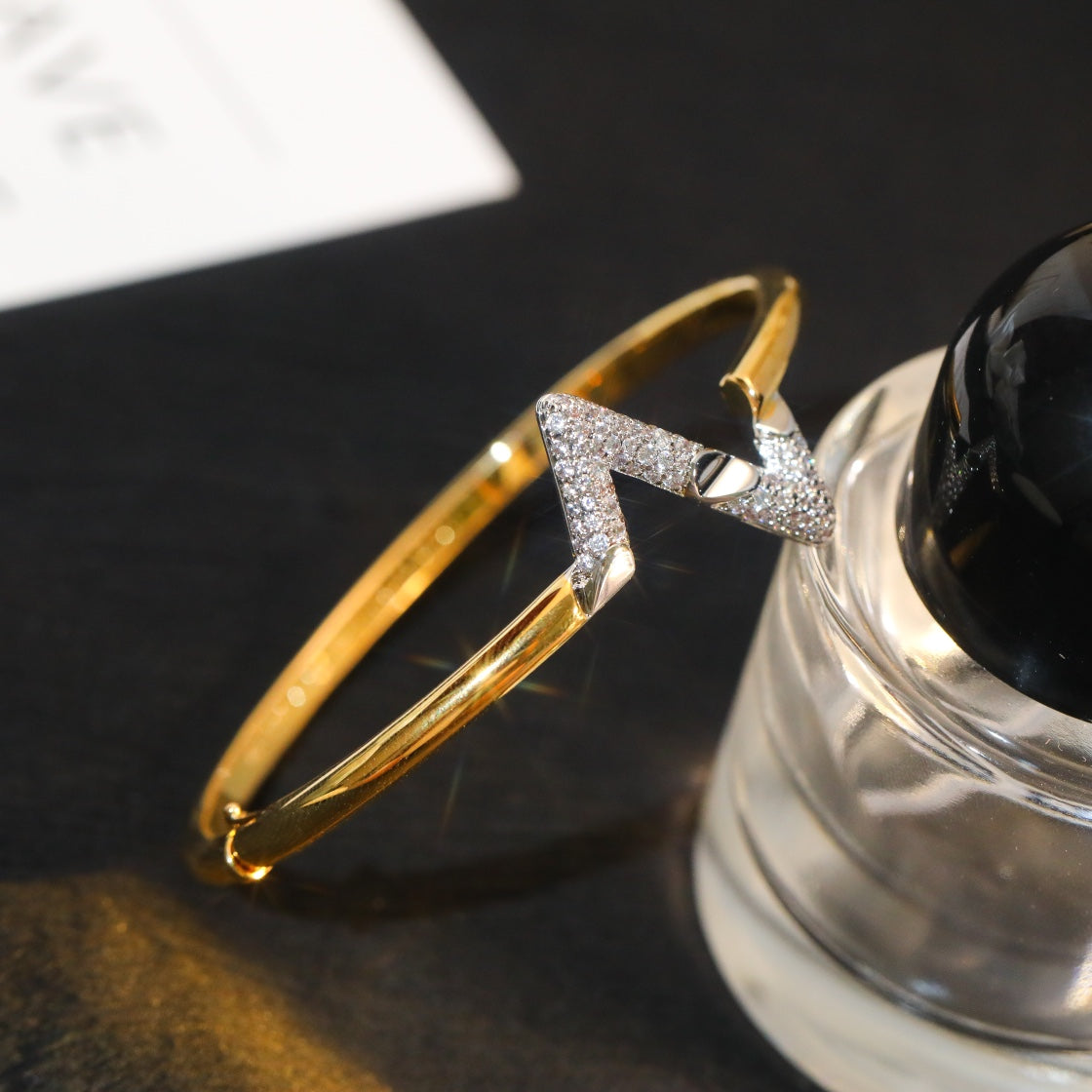 [Am jewelry]VOLTE UPSITE DOWN GOLD DIAMOND BRACELET