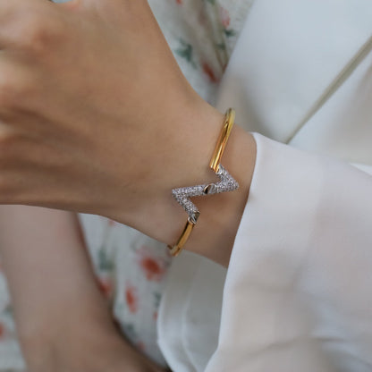 [Am jewelry]VOLTE UPSITE DOWN GOLD DIAMOND BRACELET