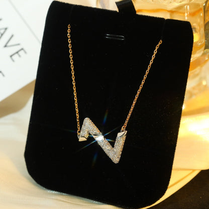 [Am jewelry]VOLT SILVER DIAMOND PEDANT NECKLACE