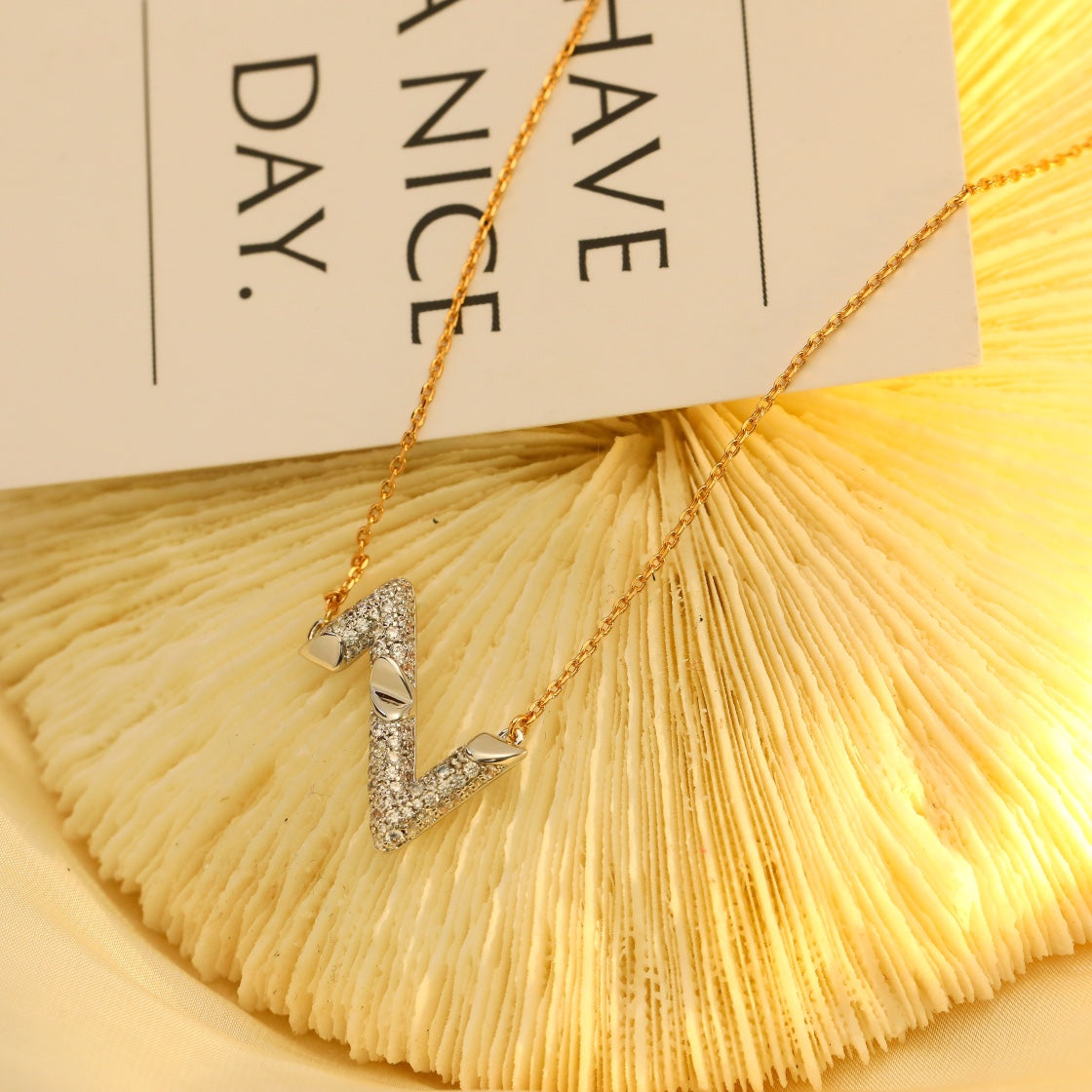 [Am jewelry]VOLT SILVER DIAMOND PEDANT NECKLACE