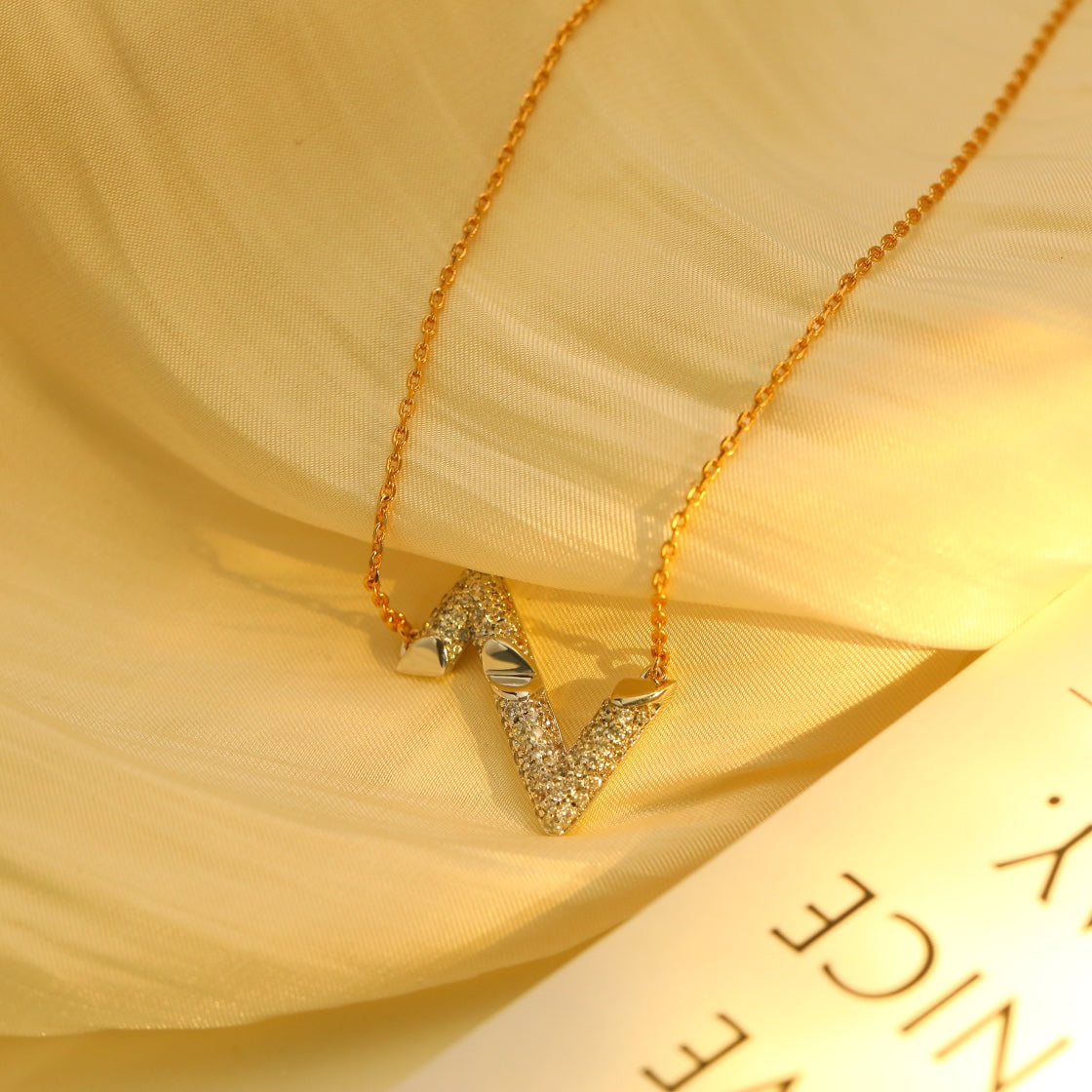 [Am jewelry]VOLT SILVER DIAMOND PEDANT NECKLACE