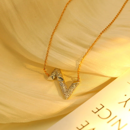 [Am jewelry]VOLT SILVER DIAMOND PEDANT NECKLACE