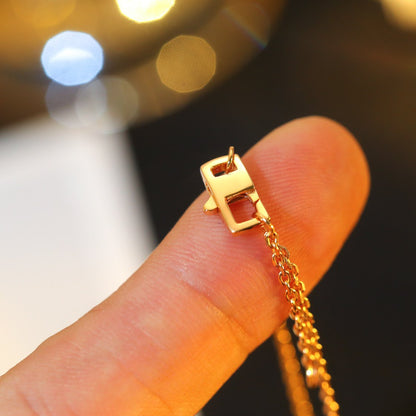 [Am jewelry]STAR AND SUN DIAMOND PINK GOLD NECKLACE