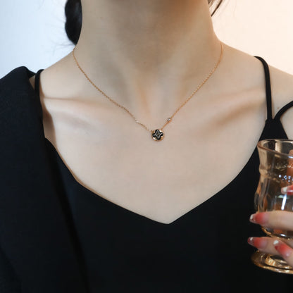 [Am jewelry]SUN PEDANT PINK GOLD 1 DIAMOND NECKLACE