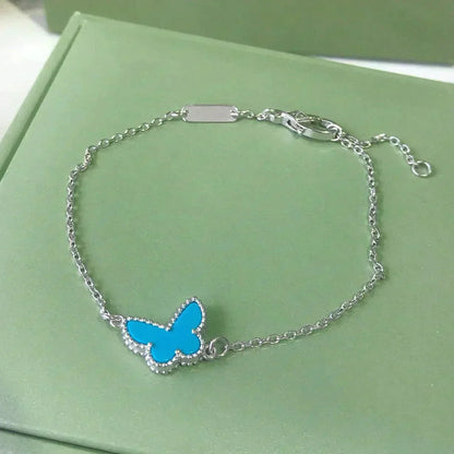 [Am jewelry]BUTTERFLY TURQUOISE BUTTERFLY BRACELET SILVER