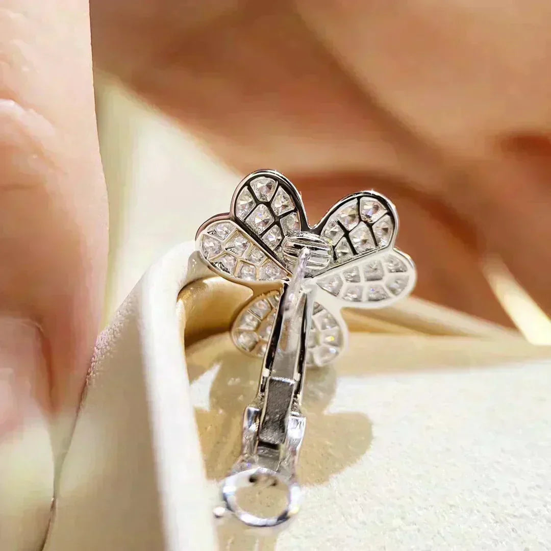 [Am jewelry]CLOVER COMOS DIAMOND EARRINGS SILVER