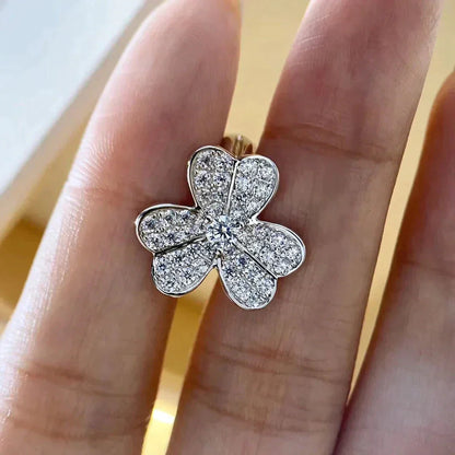 [Am jewelry]CLOVER COMOS DIAMOND EARRINGS SILVER