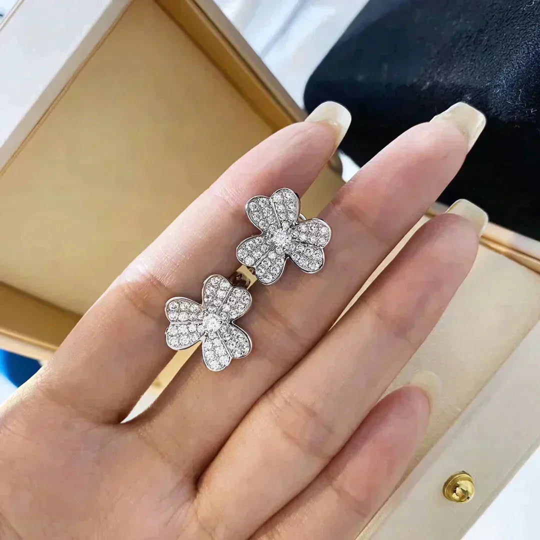 [Am jewelry]CLOVER COMOS DIAMOND EARRINGS SILVER
