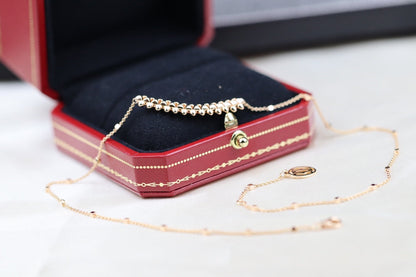 [Am jewelry]CLASH PINK GOLD NECKLACE
