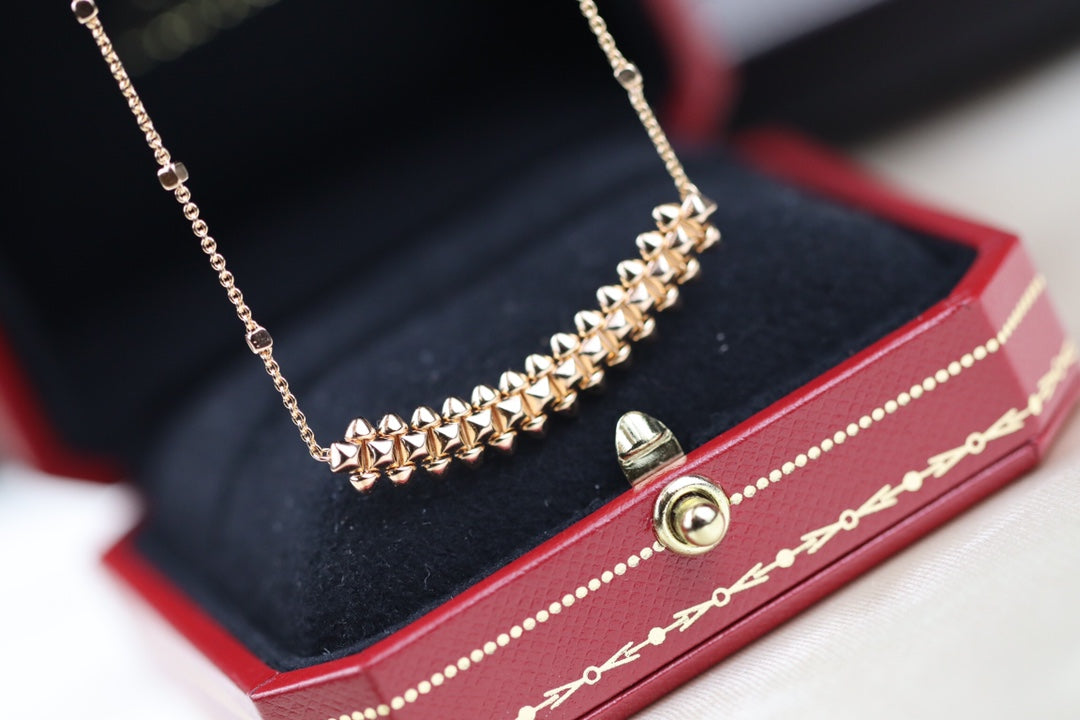 [Am jewelry]CLASH PINK GOLD NECKLACE