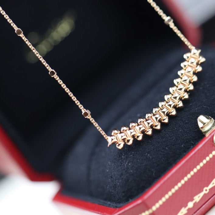 [Am jewelry]CLASH PINK GOLD NECKLACE