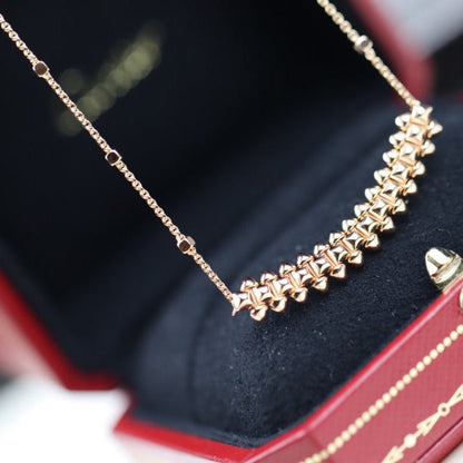 [Am jewelry]CLASH PINK GOLD NECKLACE